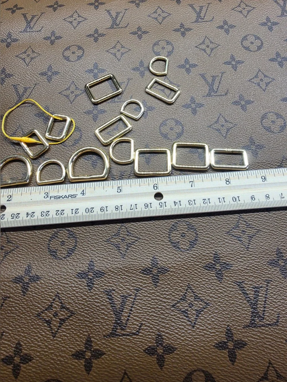 Louis Viutton Metal D-Rings and Rectangle Rings Set - Gold